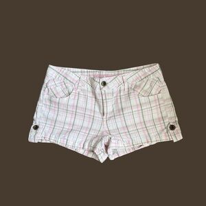 Vintage Y2K Mudd Pink Gingham Shorts